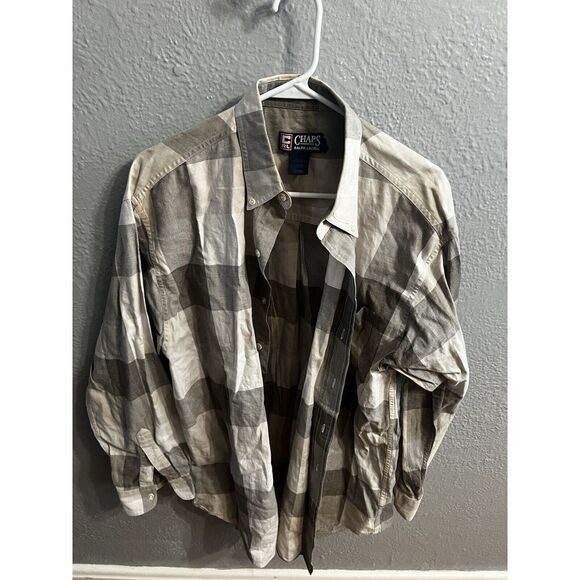 VINTAGE Chaps Ralph Lauren Shirt Mens Large Plaid Button Down - Picture 4 of 6